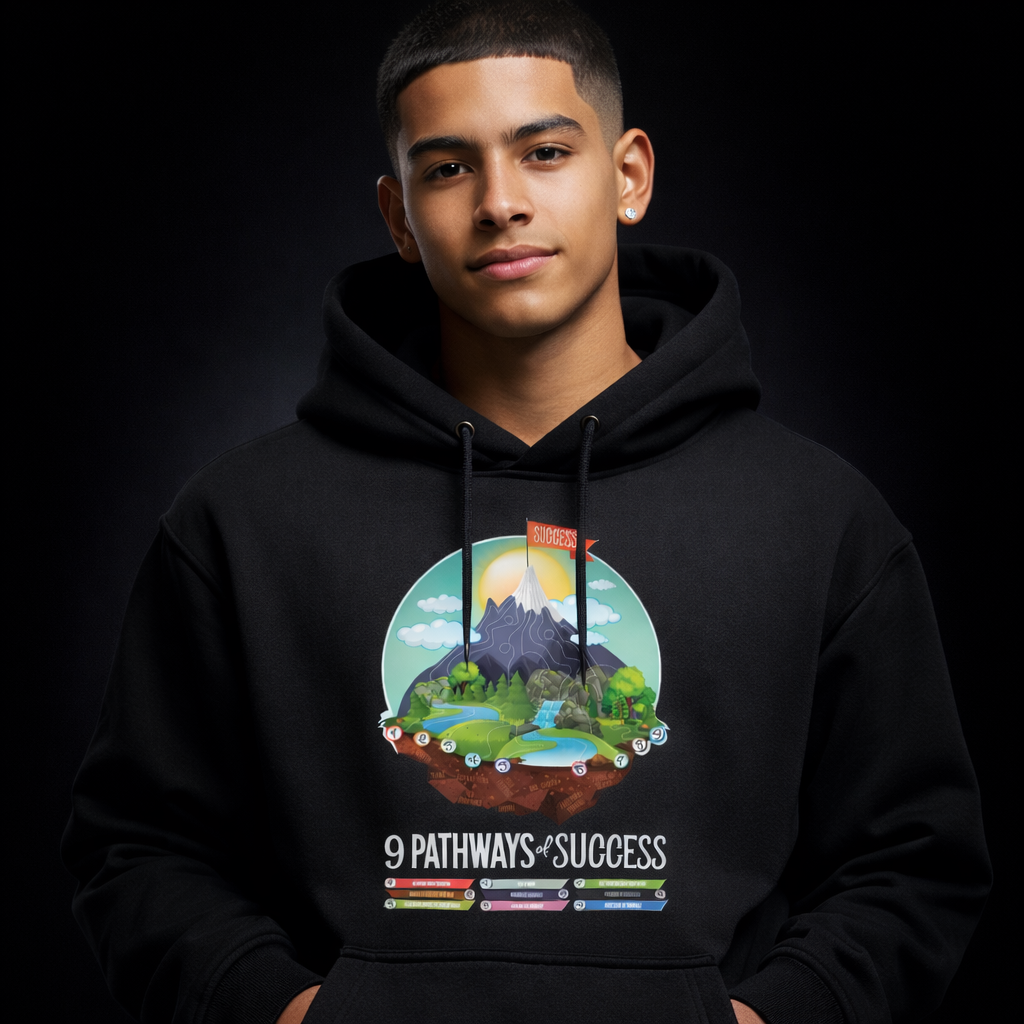 9 Pathways of Success Hoodie- Black