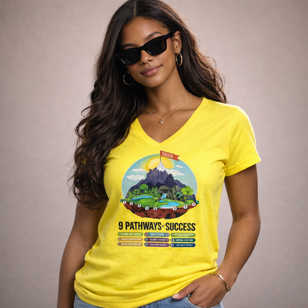 9 Pathways of Success- Women's T-Shirt  Highlighter Edition