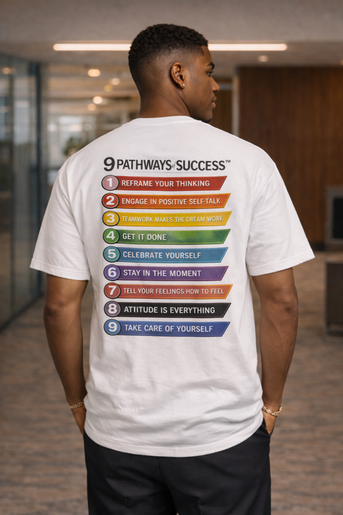 9 Pathways of Success Mountain Logo- White